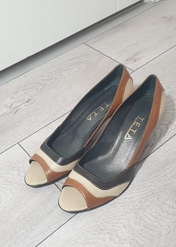 Klasik Renkli Kadın Topuklu Ayakkabı - Görsel 2