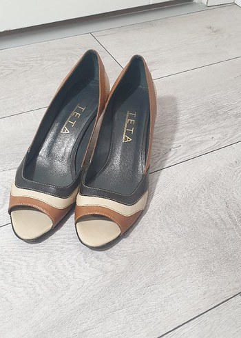 Klasik Renkli Kadın Topuklu Ayakkabı - Görsel 3