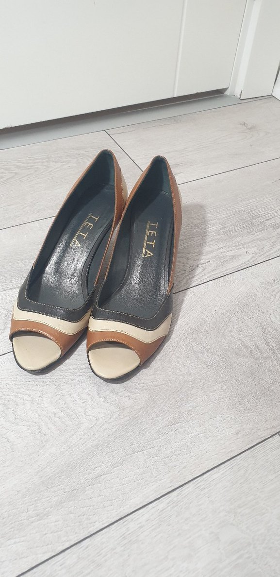 Klasik Renkli Kadın Topuklu Ayakkabı - Görsel 3