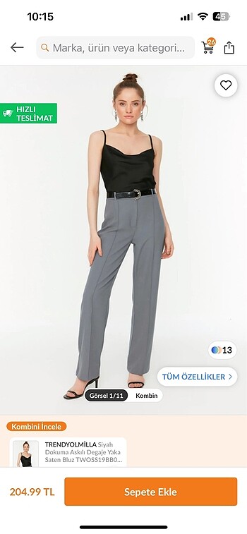 Trendyolmılla yeni gri pantolon