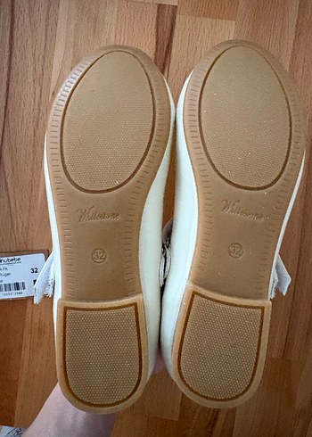 Kız Çocuk Beyaz Fiyonk Detaylı Babet Ayakkabı - Görsel 2