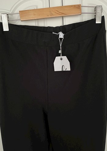 Koton Siyah İspanyol Paça Tayt Pantolon - Görsel 5