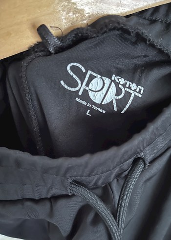 Siyah koton eşofman altı - Görsel 5