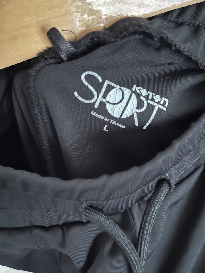 Siyah koton eşofman altı - Görsel 5