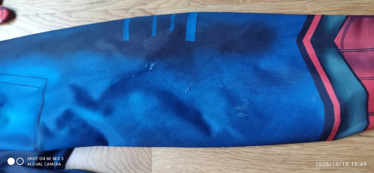 Koyu Mavi Bağlamalı Kravat Desenli Çocuk Tulum - Görsel 2