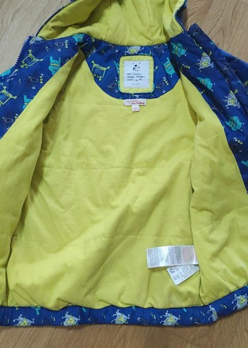 Du Pareil markası kapüşonlu Baskılı Mavi Erkek Çocuk Yağmurluk - Görsel 2