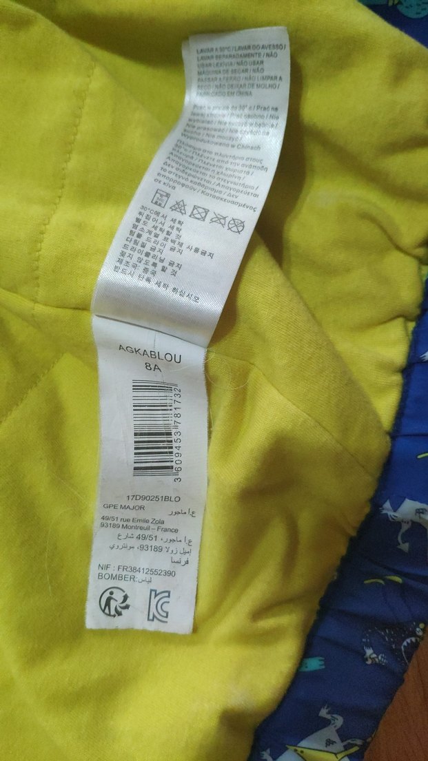 Du Pareil markası kapüşonlu Baskılı Mavi Erkek Çocuk Yağmurluk - Görsel 4