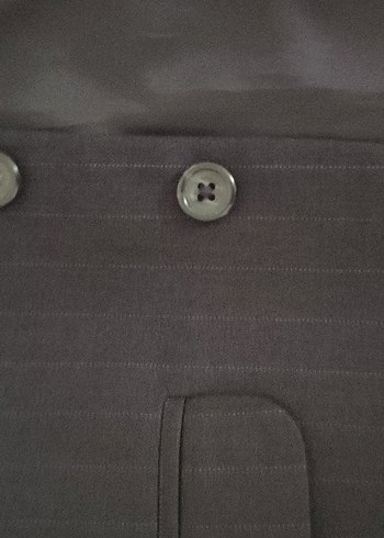 Düğmeli Siyah Çizgili Tuxedo Ceket - Görsel 3