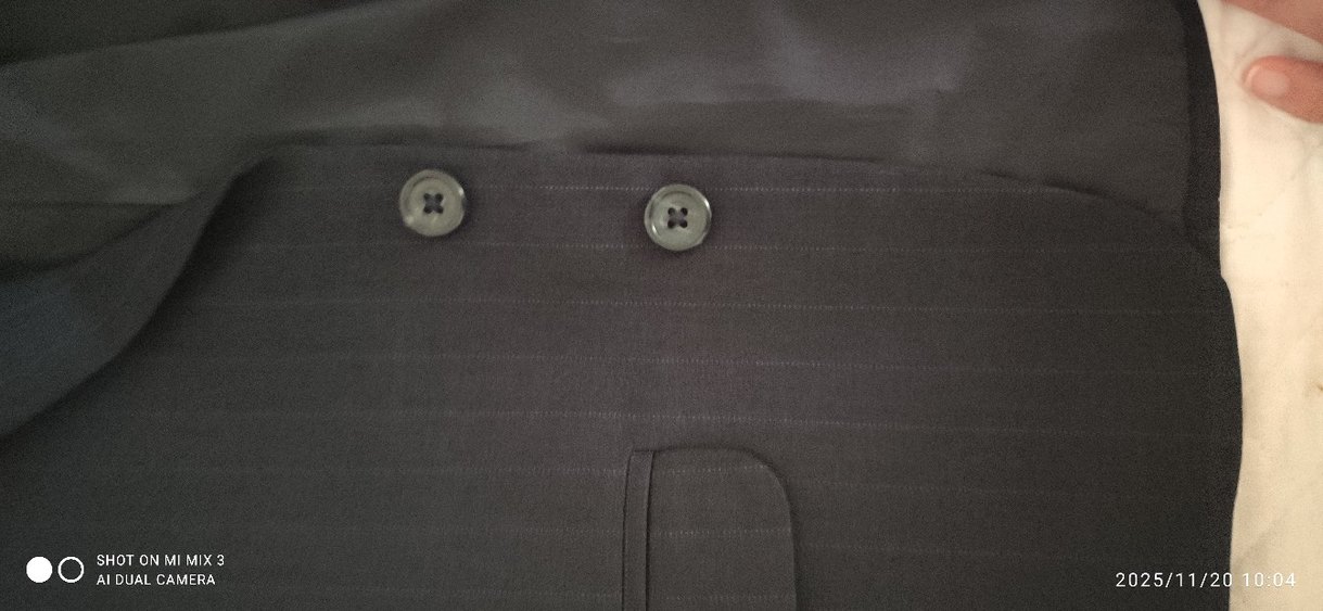 Düğmeli Siyah Çizgili Tuxedo Ceket - Görsel 3