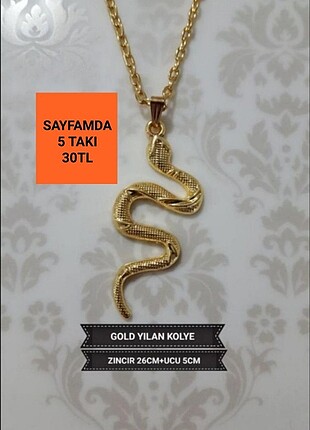 GOLD YILAN KOLYE