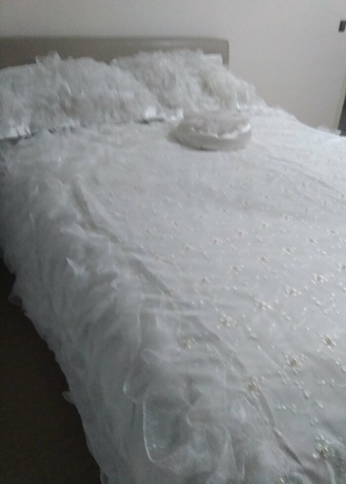 Güpürlü yatak örtüsü - Görsel 2