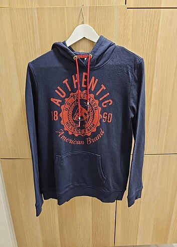 Polo lacivert kapüşonlu sweatshirt
