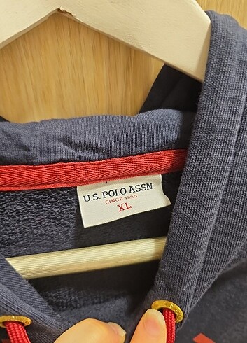 xl Beden Polo lacivert kapüşonlu sweatshirt