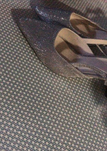 40 Beden gümüs Stiletto Topuklu Kadın Abiye Ayakkabı