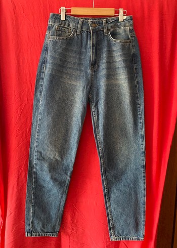 Kadın Lacivert Salaş Midi Denim Pantolon