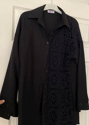 Düğmeli Siyah Uzun Kollu Gotik Gömlek