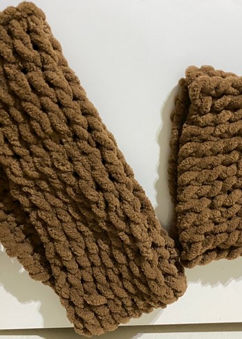 Kahverengi şal ve boyunluk - Görsel 10