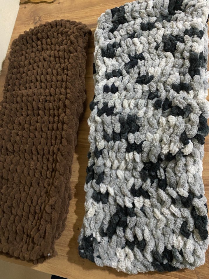 Kahverengi Örgü Kadın Atkı - Görsel 5