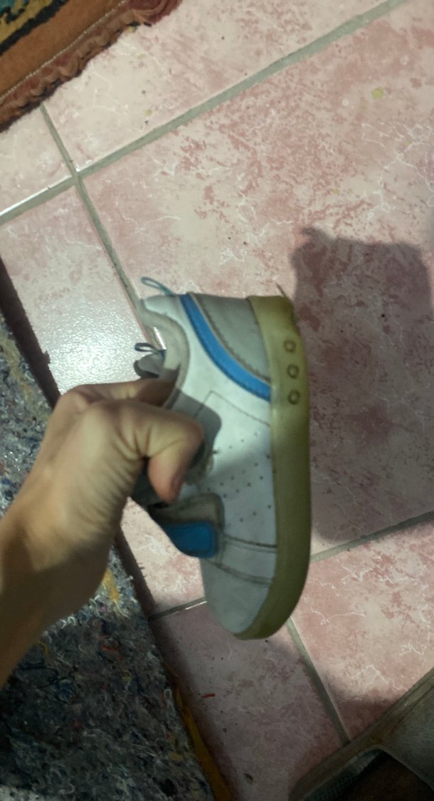 Mavi Gri Erkek Çocuk Spor Ayakkabı Velcro - Görsel 2