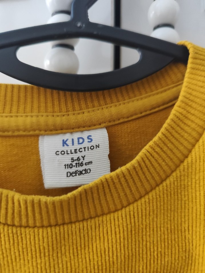 Erkek Çocuk Sarı Uzun Kollu Sweatshirt 5-6 yaş - Görsel 3