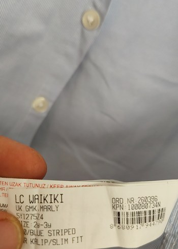 24-36 Ay Beden gri Renk Gri Denim Erkek Çocuk Gömlek