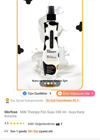 Morfoz Milk Therapy Saç Spreyi - Görsel 5