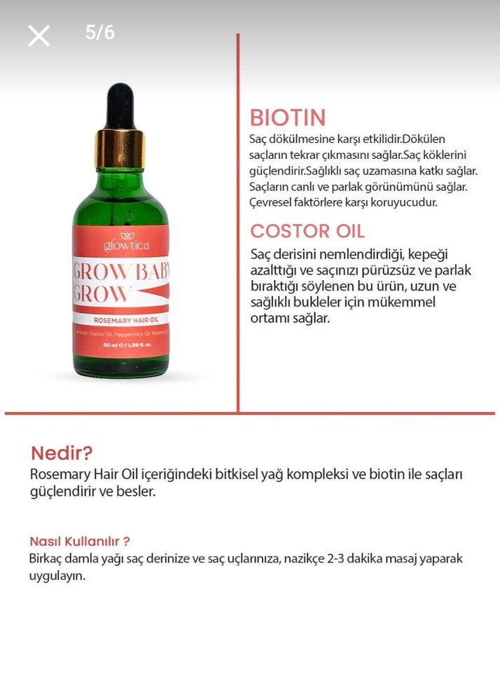 Glowtica Biberiye Yağı Saç Serumu - Görsel 5