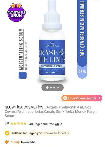 Glowtica Kırışıklık Karşıtı Nemlendirici Serum - Görsel 3