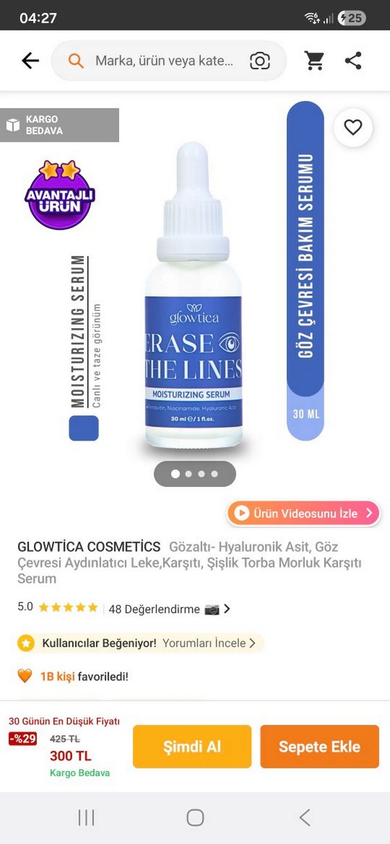 Glowtica Kırışıklık Karşıtı Nemlendirici Serum - Görsel 3