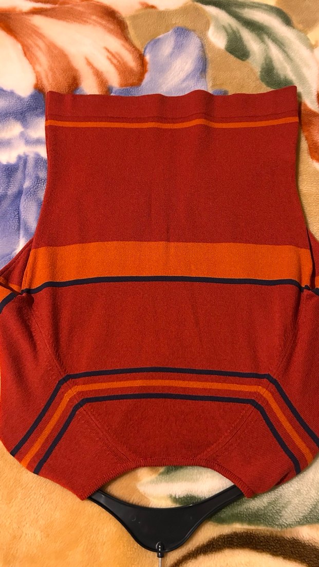 Kırmızı Uzun Kollu Triko Kadın Kazak - Görsel 4