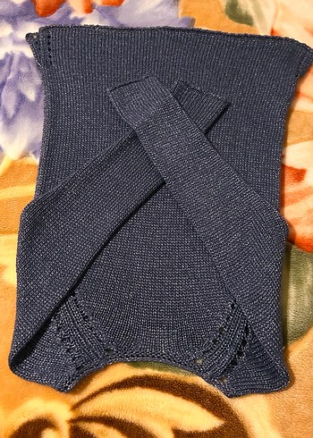 Gri Bohem Uzun Kollu Örgü Kadın Kazak - Görsel 5