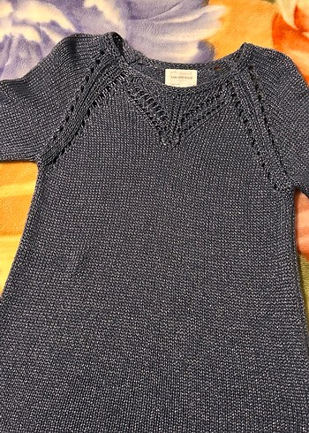 Gri Bohem Uzun Kollu Örgü Kadın Kazak - Görsel 4