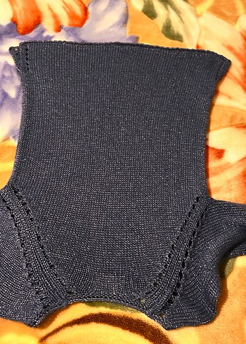 Gri Bohem Uzun Kollu Örgü Kadın Kazak - Görsel 6