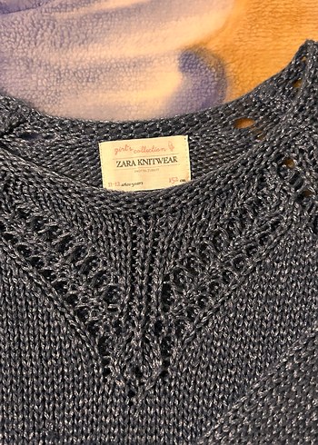 Gri Bohem Uzun Kollu Örgü Kadın Kazak - Görsel 2