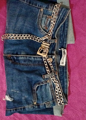 Denim&Co Mavi Kısa Paça Denim Şort