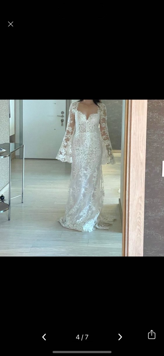 Dantel İşlemeli Kollu Demonte Gelinlik Semih Doğruer tasarımı - Görsel 4