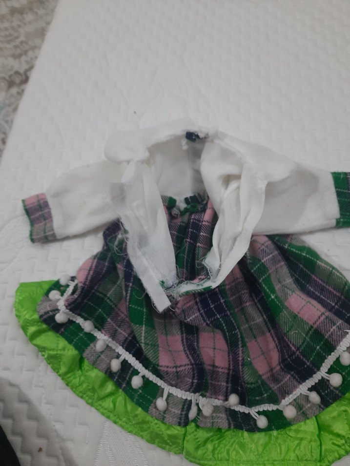 oyuncak bebek  Renkli Bohem Elbise - Görsel 3