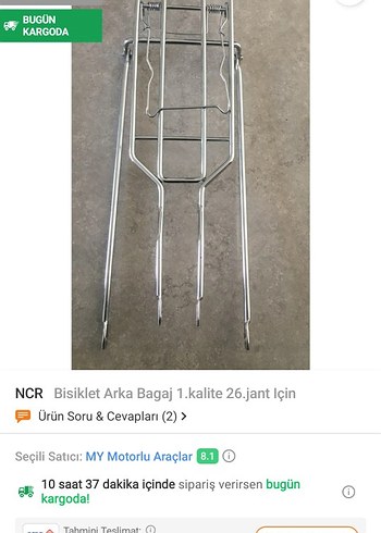 Bisiklet sepet 26 Jant