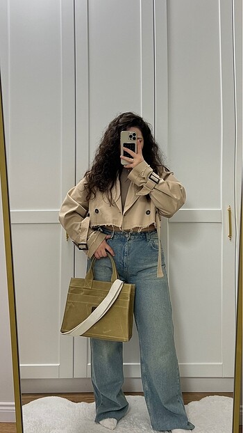 Zara crop trençkot