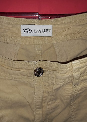 Bej Kadın Pamuklu Rahat Kesim Kargo Pantolon - Görsel 7