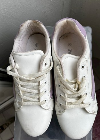 Beyaz Minimalist Kadın Sneakers - Görsel 2