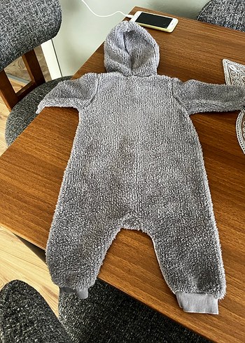 Gri Erkek Bebek Örme Polar Tulumu - Görsel 5