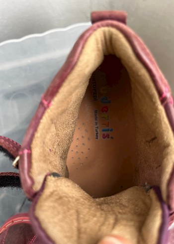 Bordo Süet Tokalı Kız Botu - Görsel 3