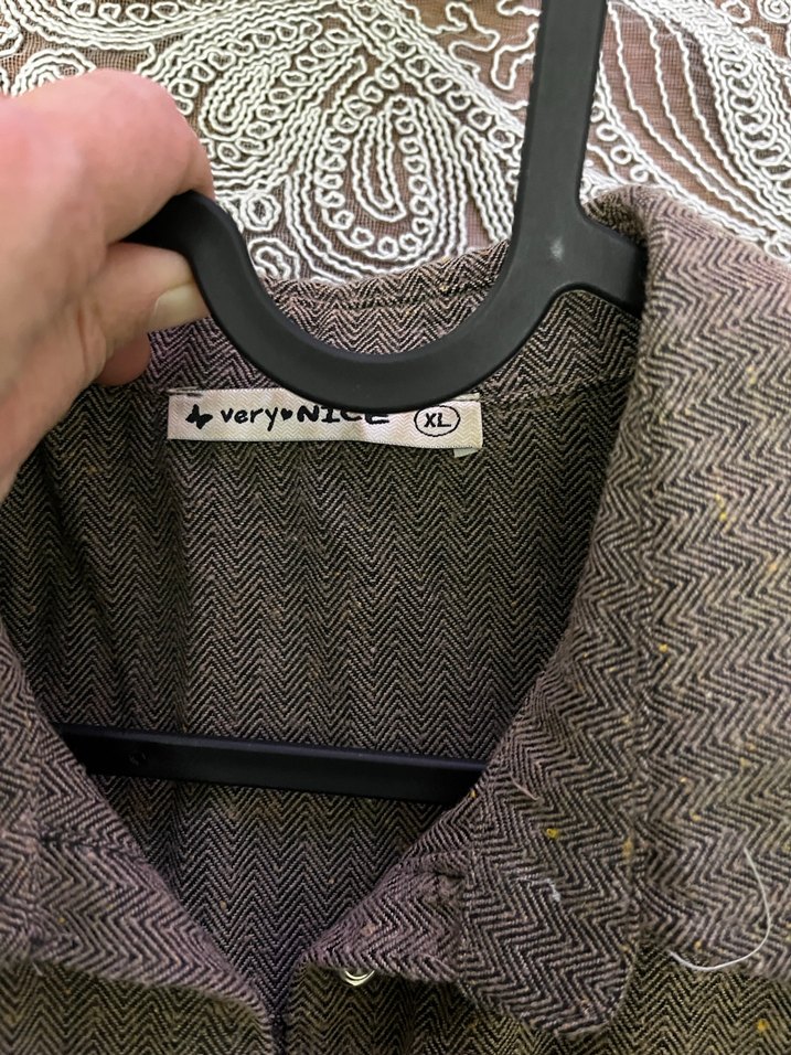 Düğmeli Gri Kadın Uzun Kollu Gömlek - Görsel 3