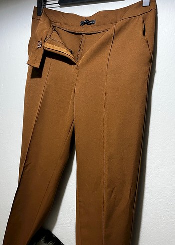 Kahverengi Kadın Kumaş Pantolon - Görsel 2