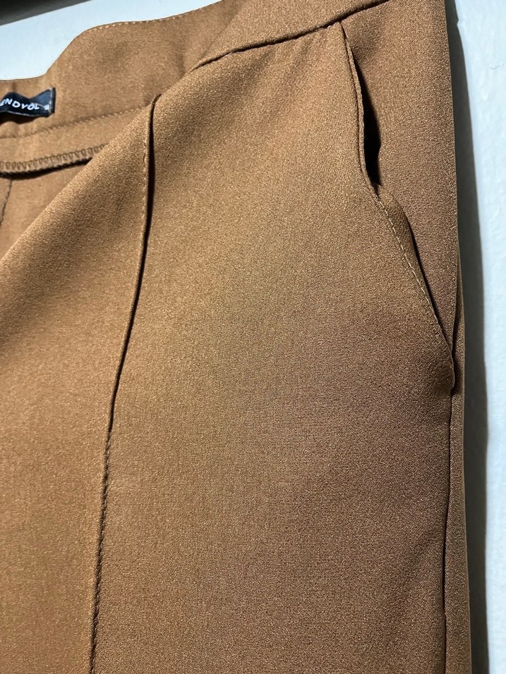 Kahverengi Kadın Kumaş Pantolon - Görsel 4