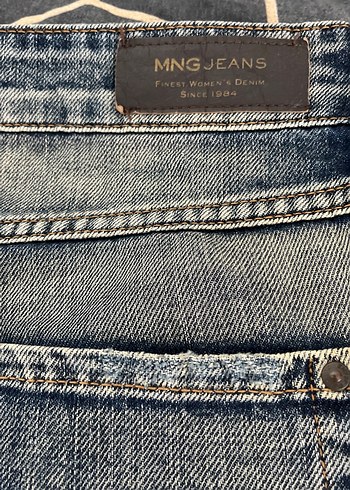 Kadın Gri Yırtık Jean Pantolon - Görsel 6