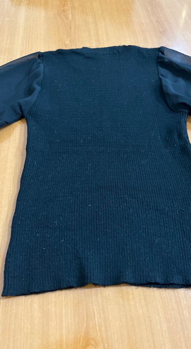 Siyah Kadın İnce Örgü Yün Kazak - Görsel 5