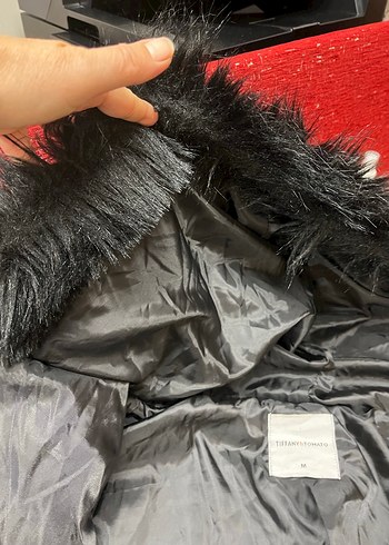 Siyah  Kürklü Kadın Kışlık Mont - Görsel 6