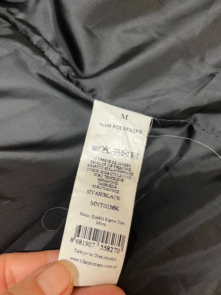 Siyah  Kürklü Kadın Kışlık Mont - Görsel 5